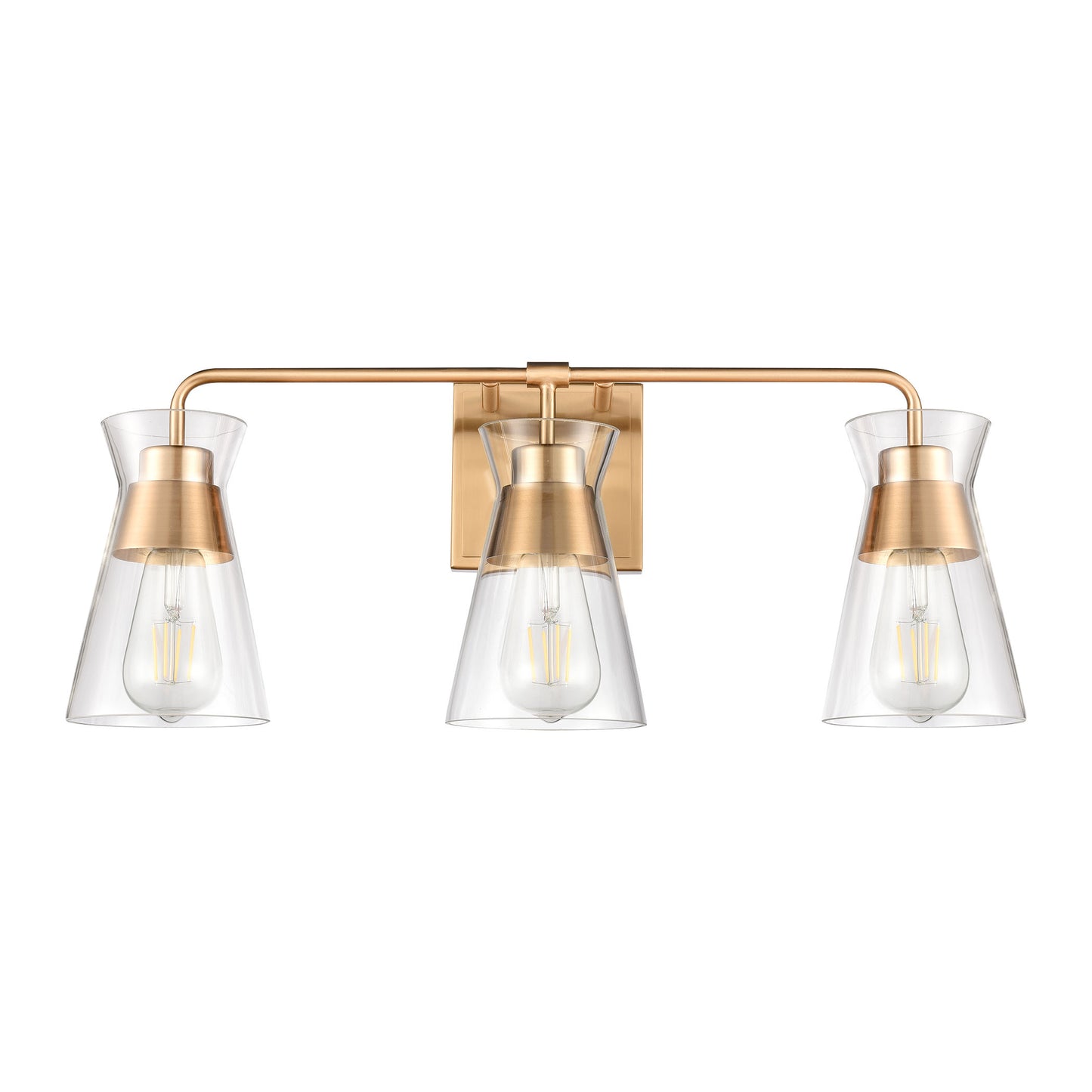 47672/3 - Brookville 22'' Wide 3-Light Vanity Light - Burnished Brass