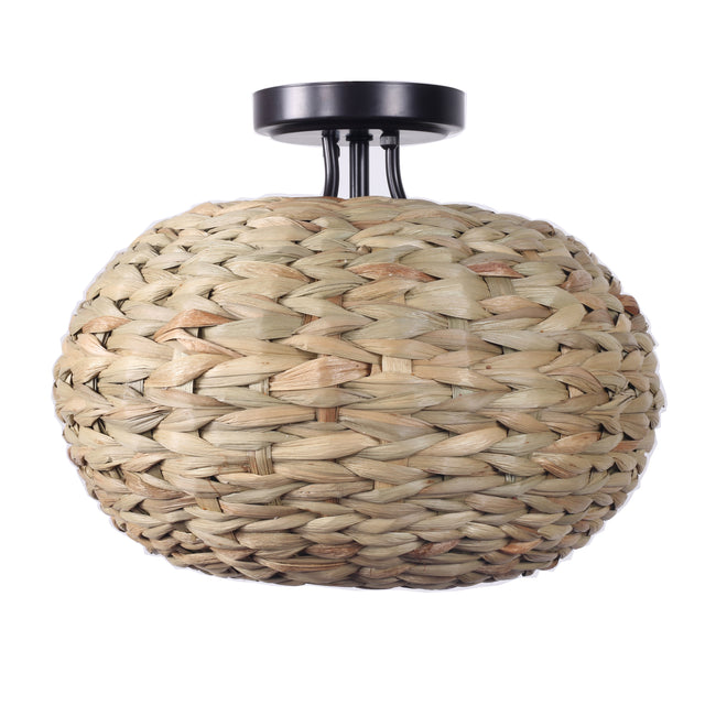 47830/1 - Cove 13.75'' Wide 1-Light Semi Flush Mount - Oil Natural