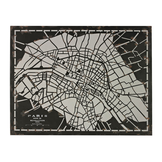 51-10117 - City Map of Paris Circa 1790 (Laser cut on Metal)