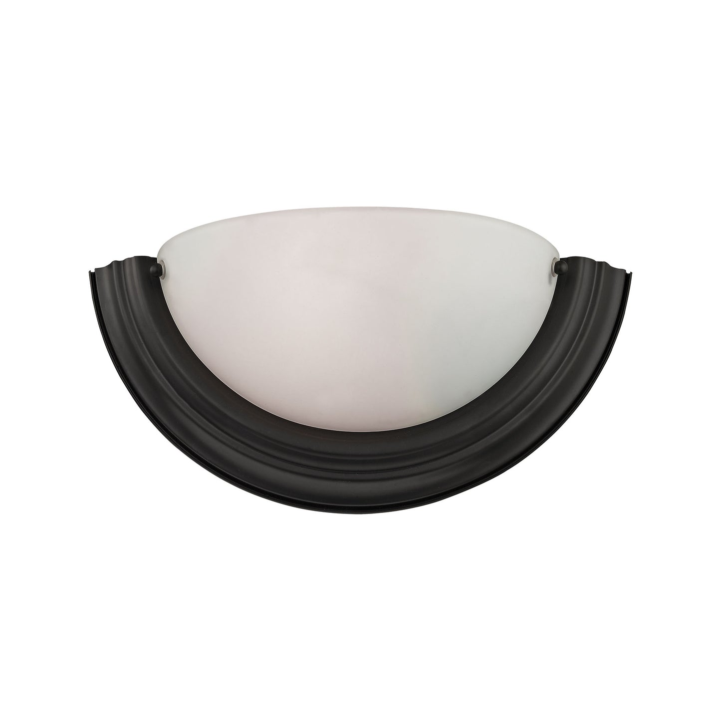 5151WS/10 - 1-Light Wall Sconce in OILED RUBBED BRONZE with White Glass