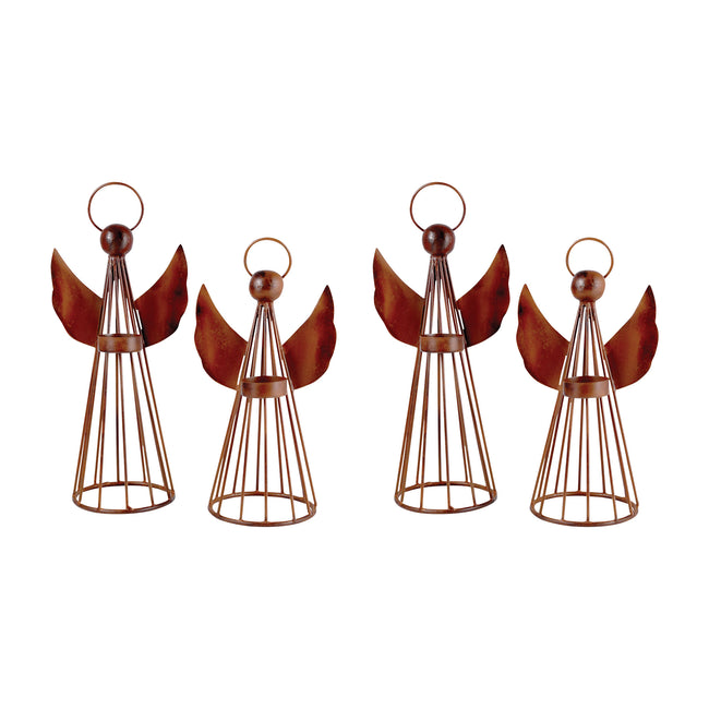 519147/S2 - Holiday Angel Candle Holders (Set of 2)