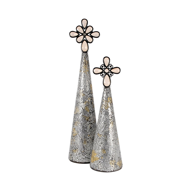 519208 - Montage Christmas Trees Silver (Set of 2)