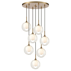 52212/7AGB - Kane 22'' Wide 7-Light Pendant - Aged Brass