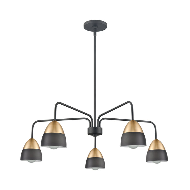 52228/5 - Milla 32'' Wide 5-Light Chandelier - Charcoal Black