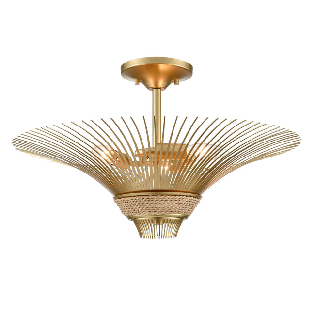 52231/3 - Biscayne Bay 20'' Wide 3-Light Semi Flush Mount - Champagne Gold