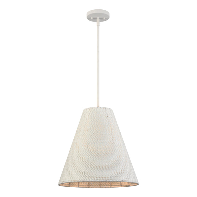 52258/1 - Sophie 16'' Wide 1-Light Pendant - White Coral