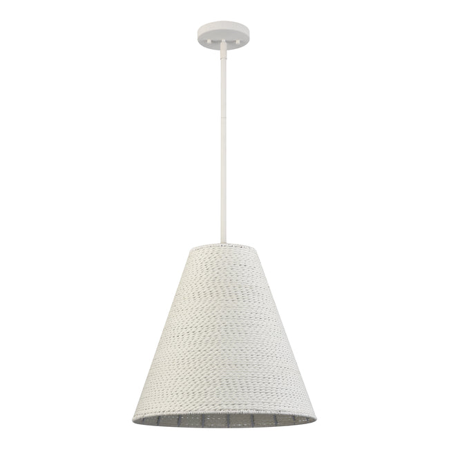 52258/1 - Sophie 16'' Wide 1-Light Pendant - White Coral