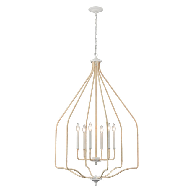 52277/6 - Breezeway 28'' Wide 6-Light Pendant - White Coral