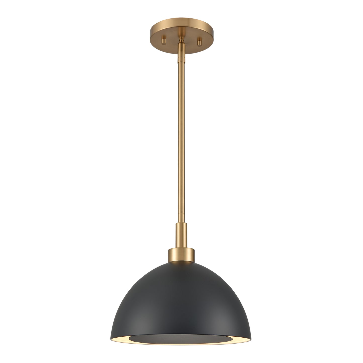 52324/2 - Pelham 10'' Wide 2-Light Pendant - Satin Brass with Matte Black