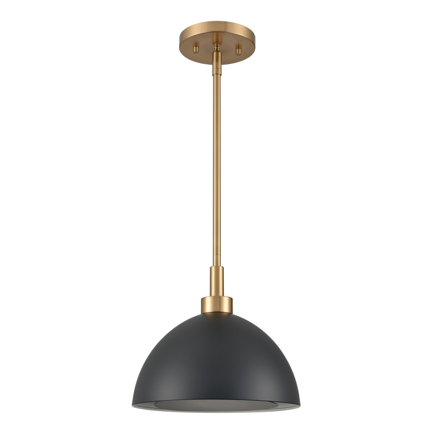 52324/2 - Pelham 10'' Wide 2-Light Pendant - Satin Brass with Matte Black