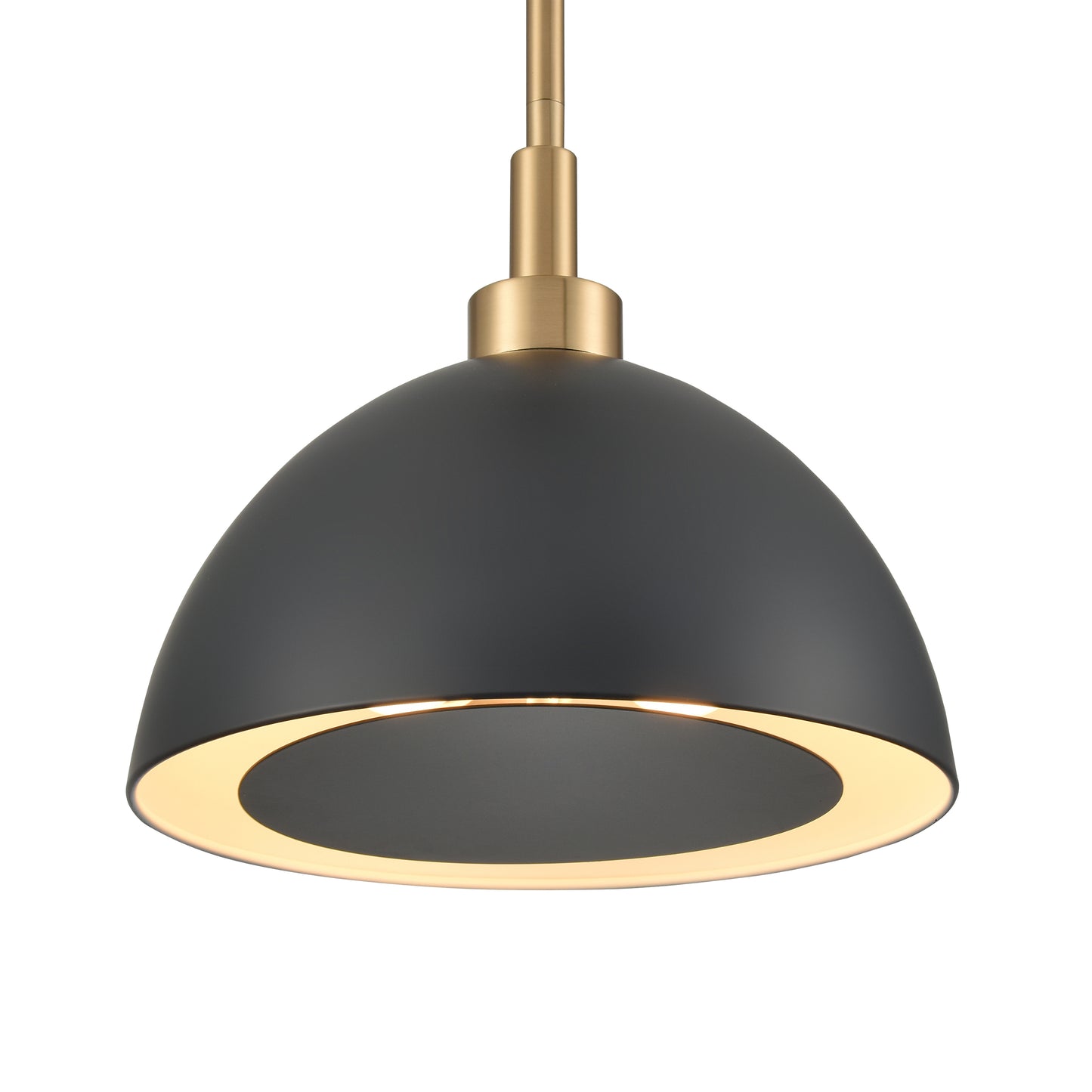 52324/2 - Pelham 10'' Wide 2-Light Pendant - Satin Brass with Matte Black