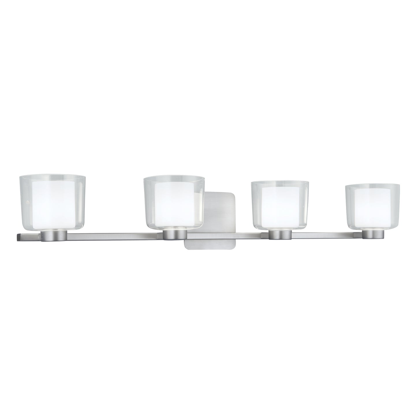 5334-BN-CL - Alexus 4-Light Vanity Sconce - Brushed Nickel