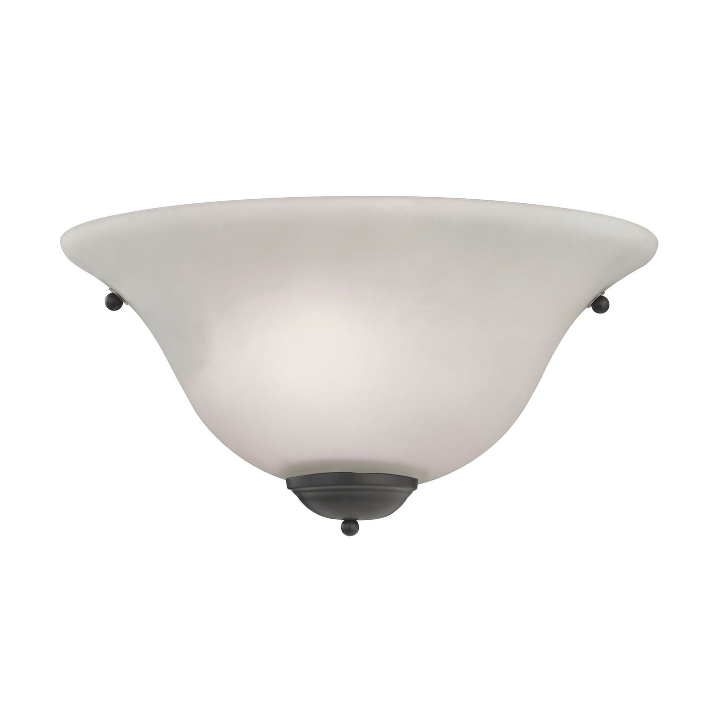 5371WS/10 - 1-Light Wall Sconce in Oil Rubbed Bronze with White Glass