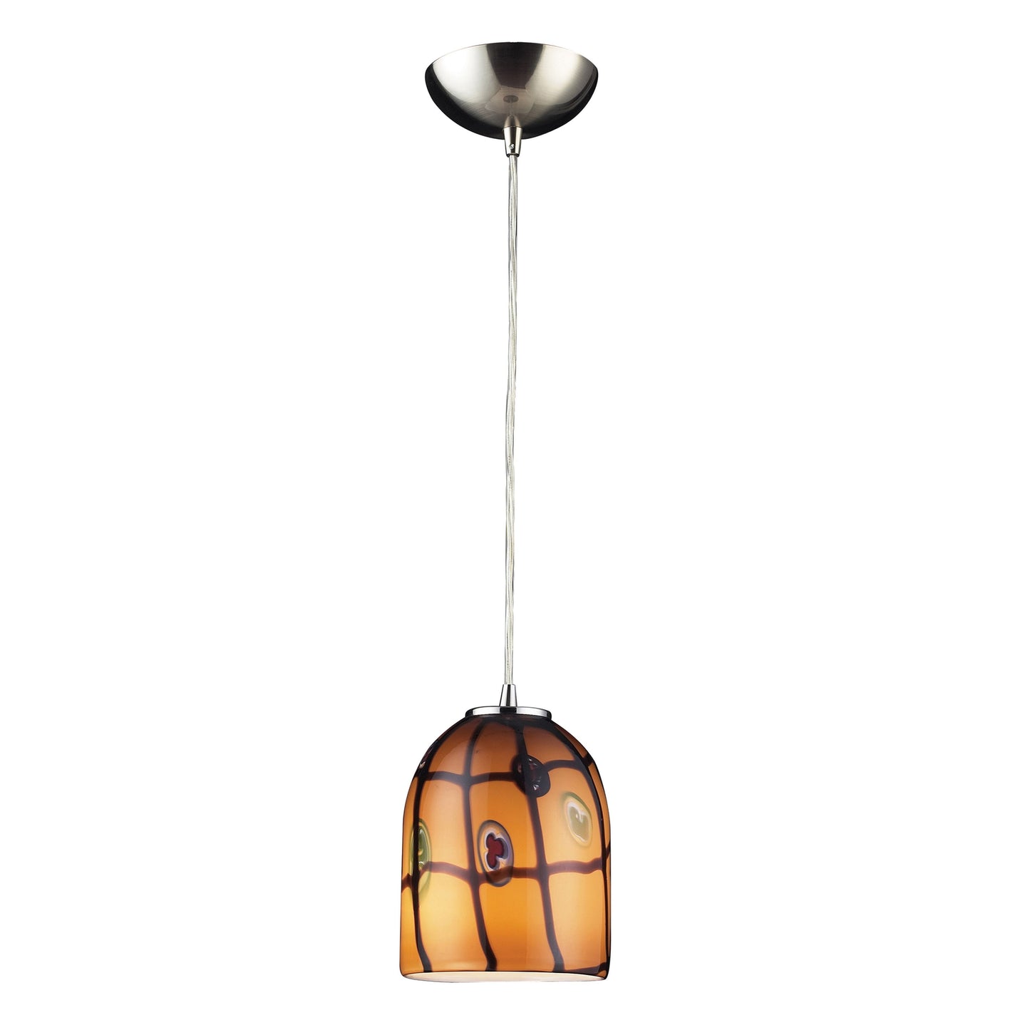 543-1CI - Rapture 6'' Wide 1-Light Mini Pendant - Satin Nickel