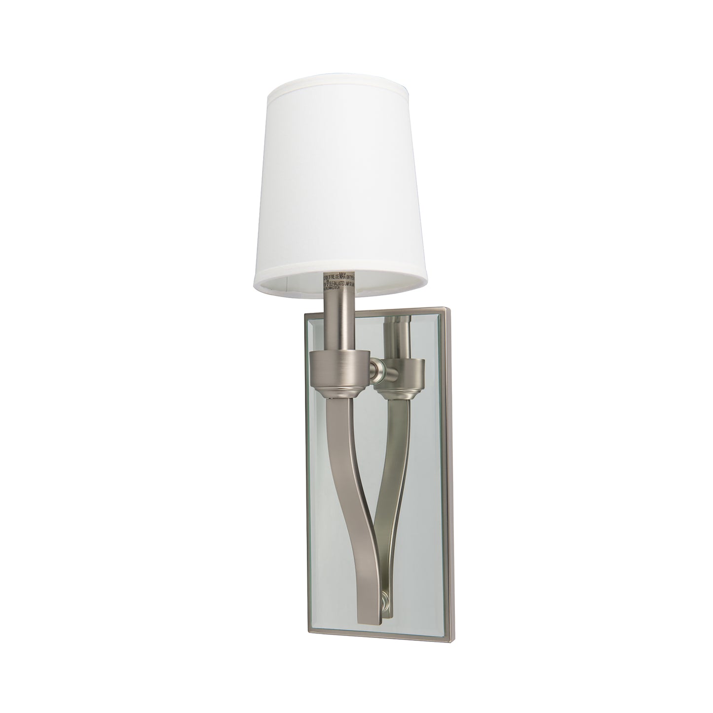 5611-BN-WS - Roule Mirror Sconce - Brushed Nickel