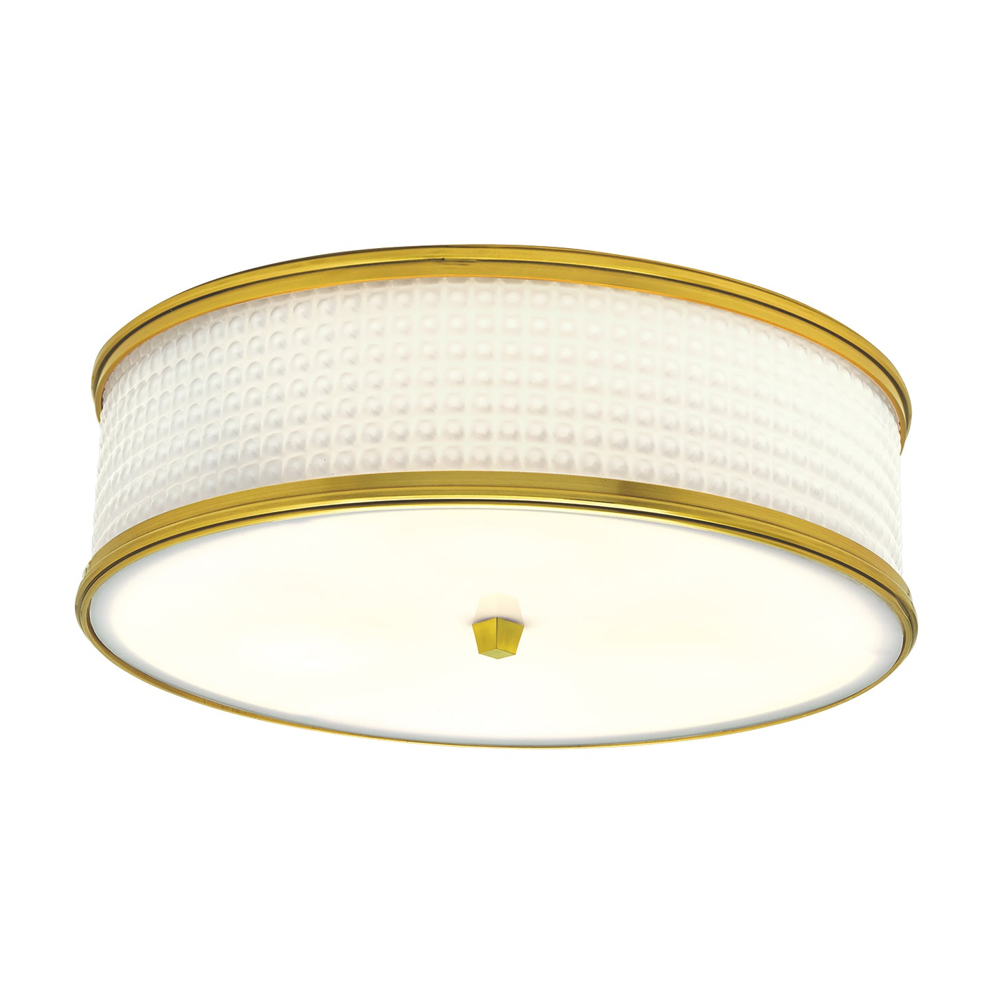 5665-SB-WG - Prism Flush Mount Light - Satin Brass