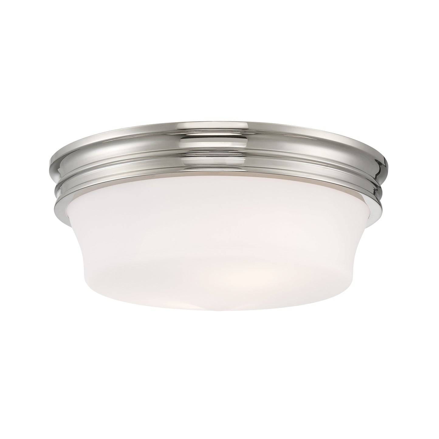 5912-PN-MO - Galen Glass Flush Mount Ceiling Light - Polished Nickel