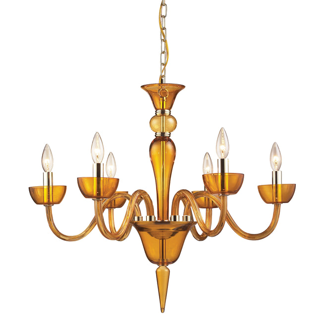 6212/6 - Vidriana 28'' Wide 6-Light Chandelier - Polished Chrome