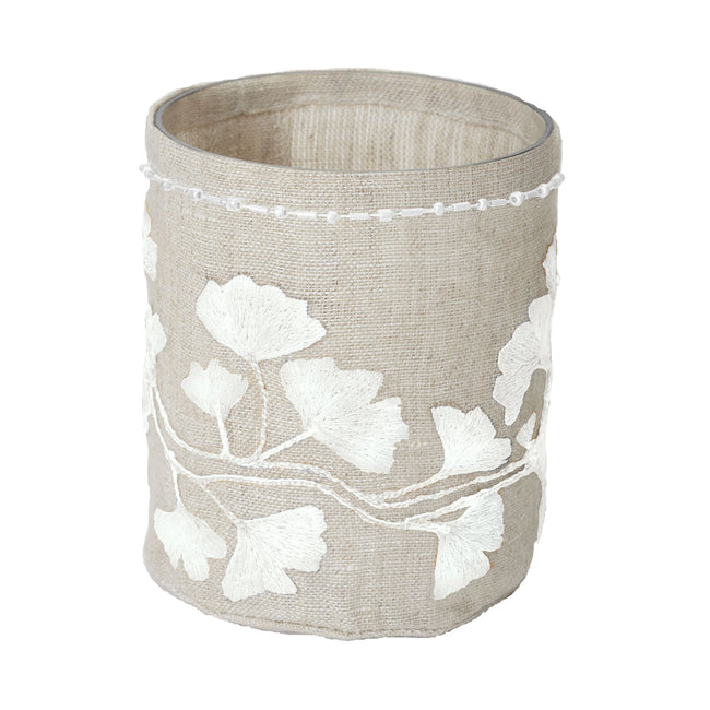 625046 - Linen Silver Stitched Ginkgo-sm