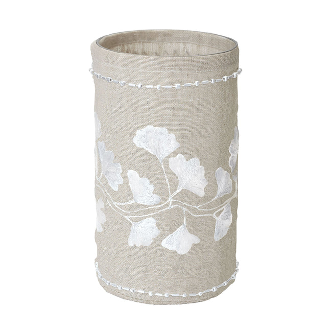 625047 - Ginkgo Votive with Silver Stitching - Large