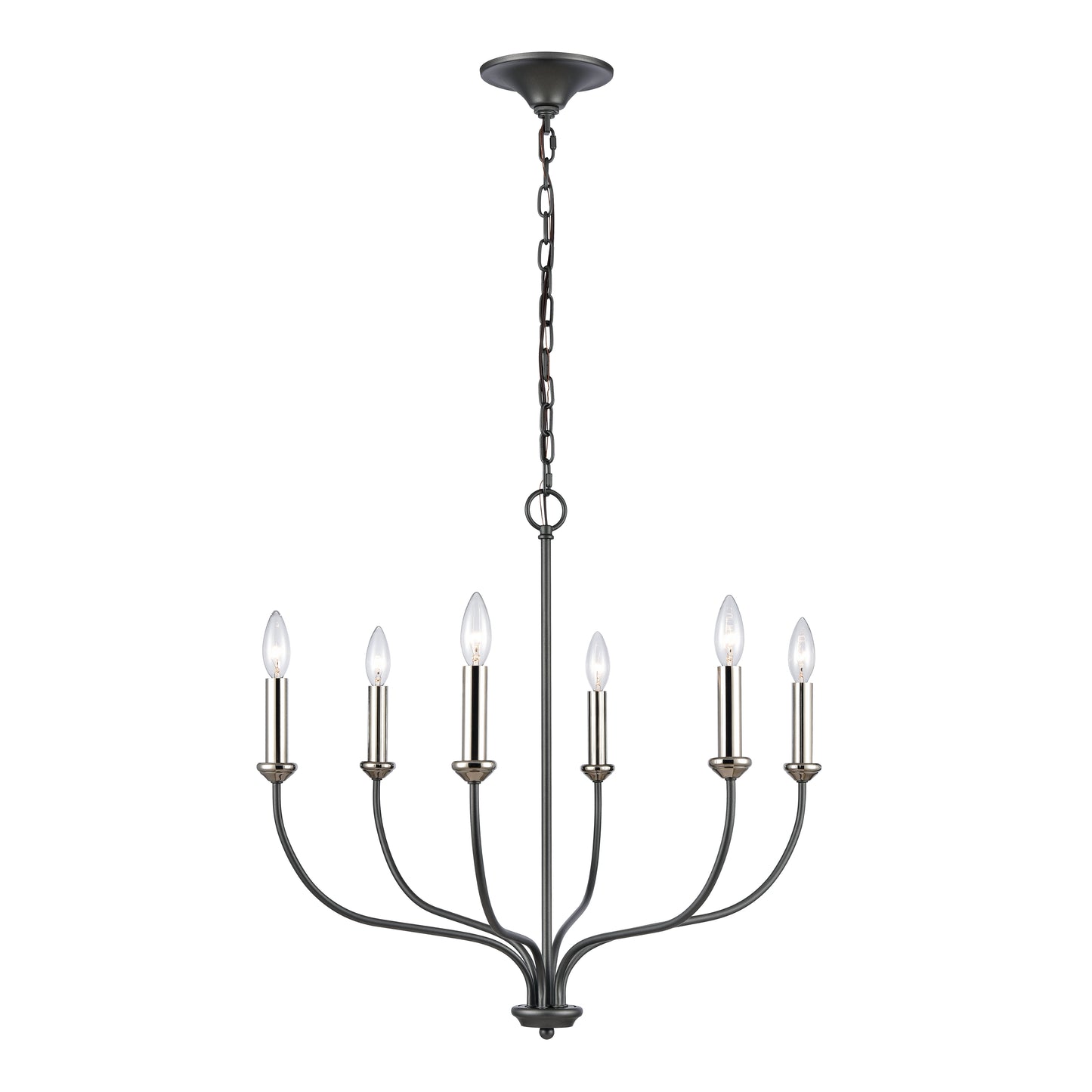 63096/6 - Madeline 25.75'' Wide 6-Light Chandelier - Dark Gray