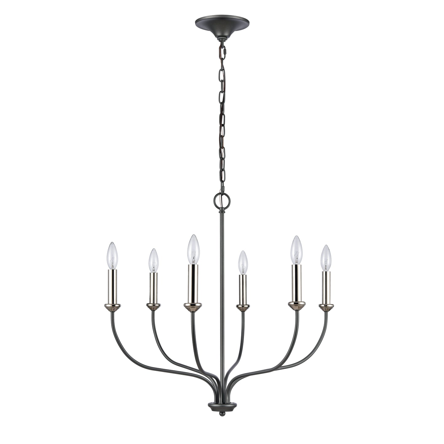 63096/6 - Madeline 25.75'' Wide 6-Light Chandelier - Dark Gray