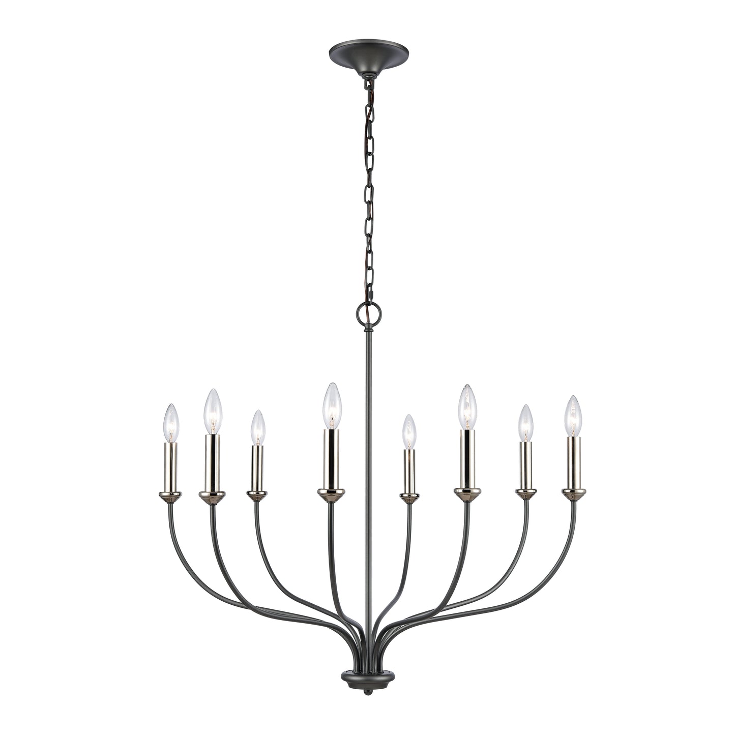 63097/8 - Madeline 32.5'' Wide 8-Light Chandelier - Dark Gray