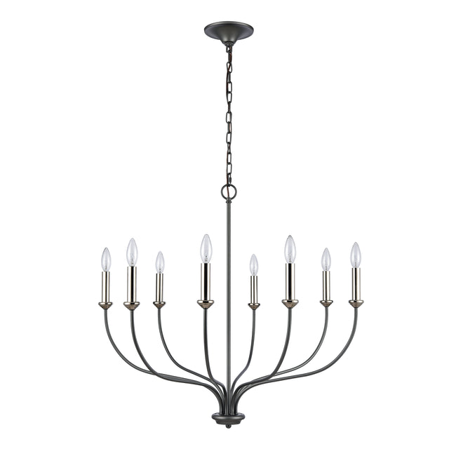 63097/8 - Madeline 32.5'' Wide 8-Light Chandelier - Dark Gray