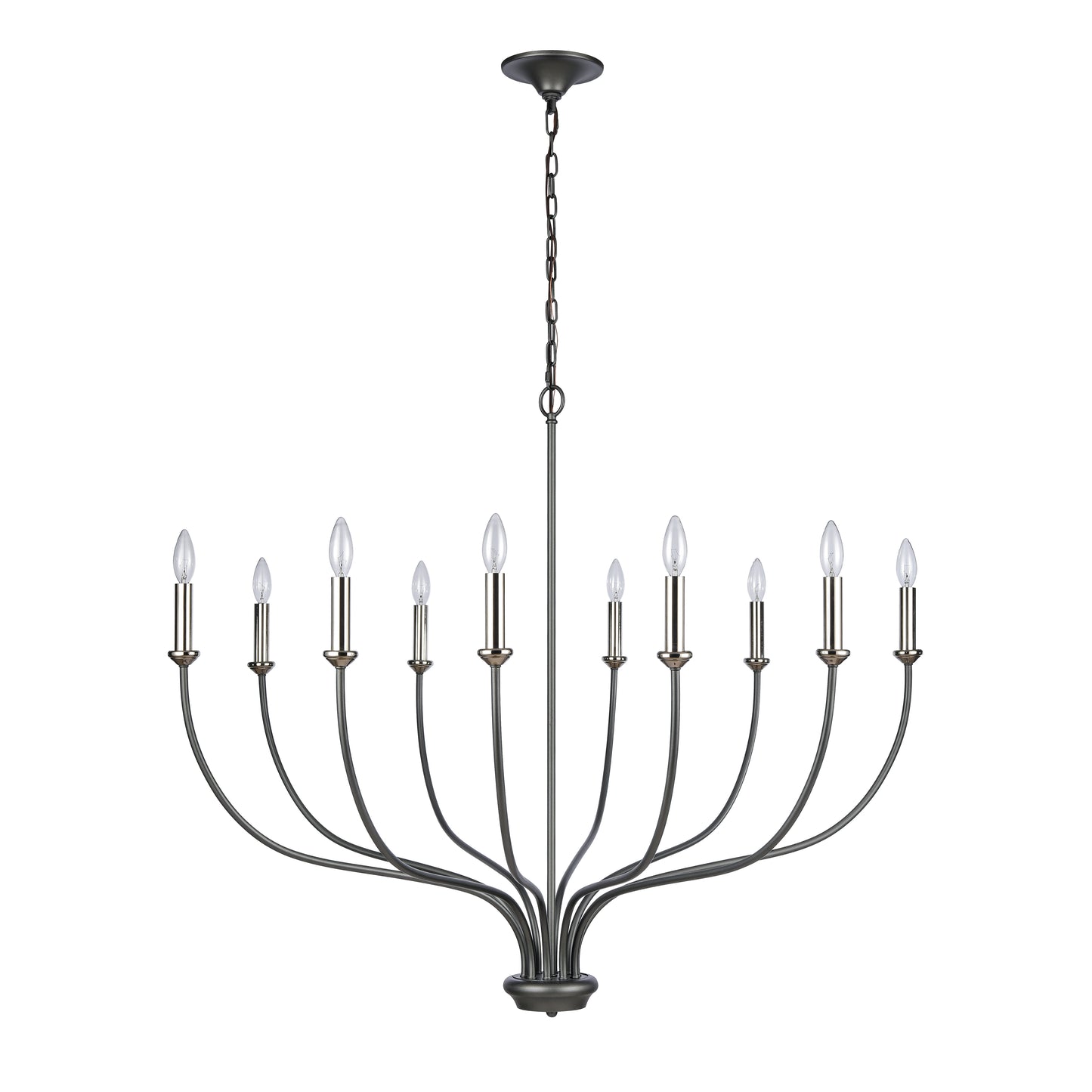 63098/10 - Madeline 45'' Wide 10-Light Chandelier - Dark Gray