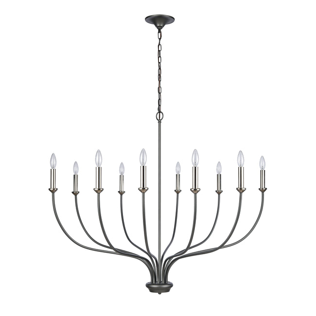 63098/10 - Madeline 45'' Wide 10-Light Chandelier - Dark Gray