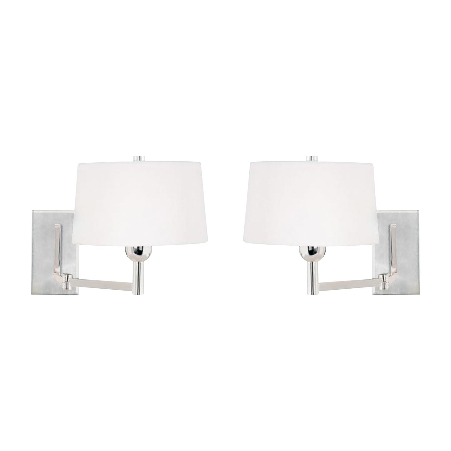 630SN/S2 - Satin Nickel 1-Light Swingarm Wall Lamps (Set of 2)