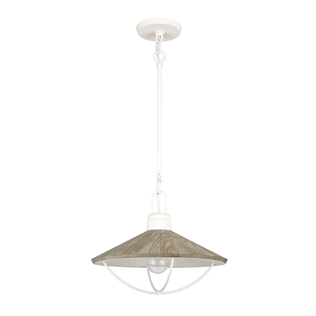 63157/1 - Cape May 14'' Wide 1-Light Pendant - White Coral