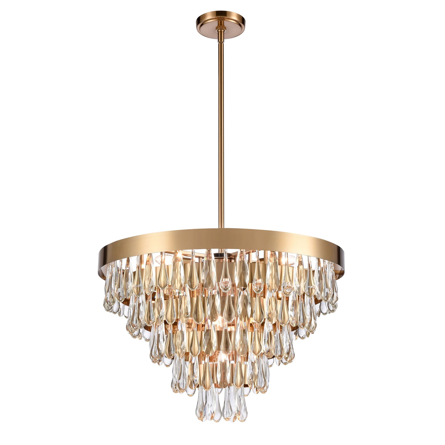 63228/9 - Goldbrier 25.75'' Wide 9-Light Chandelier - Clear