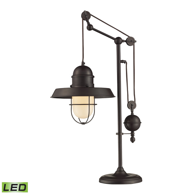 65072-1-LED - Farmhouse 32'' High 1-Light Desk Lamp - Oil Rubbed Bronze - Includes LED Bulb