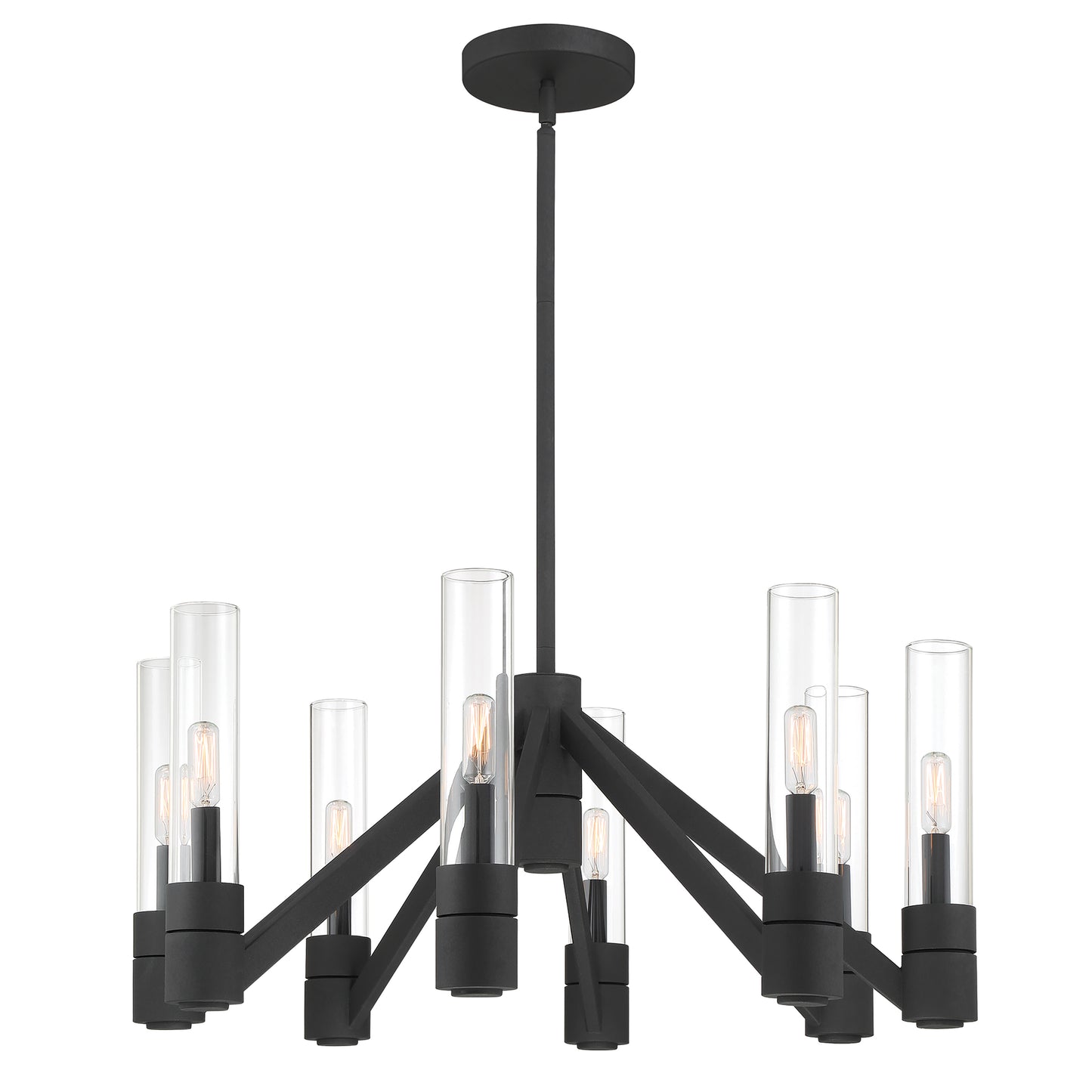 6518-BS-CL - Rohe Chandelier - Black Sand