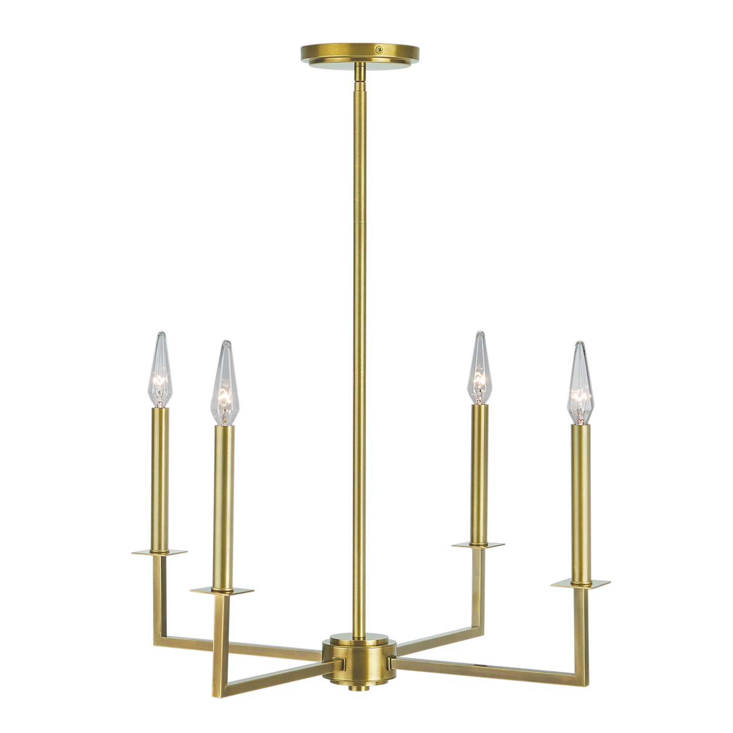 6520-AG-CA - Ray Chandelier - Aged Brass