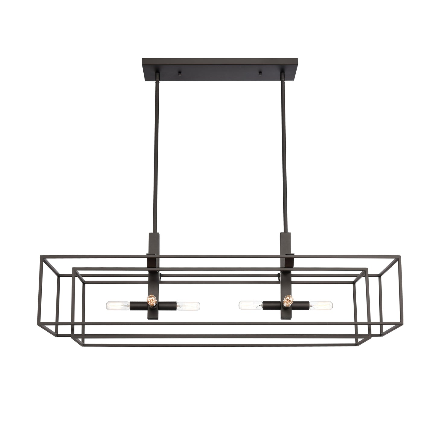 66286/8 - Kinsley 38'' Wide 8-Light Linear Chandelier - Oil Rubbed Bronze