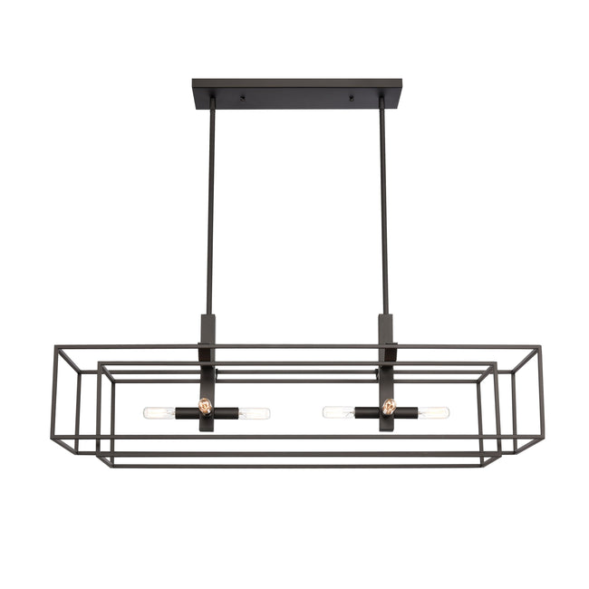 66286/8 - Kinsley 38'' Wide 8-Light Linear Chandelier - Oil Rubbed Bronze