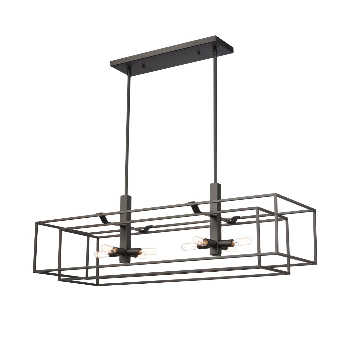 66286/8 - Kinsley 38'' Wide 8-Light Linear Chandelier - Oil Rubbed Bronze