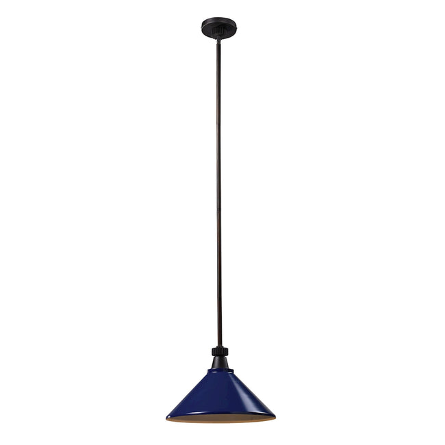 66481-1 - Boulton 14'' Wide 1-Light Pendant - Oiled Bronze