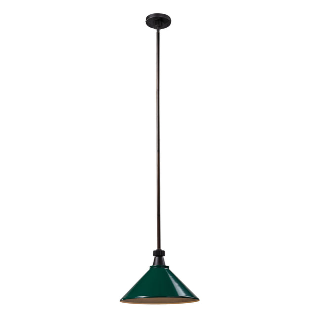 66482-1 - Boulton 14'' Wide 1-Light Pendant - Oiled Bronze