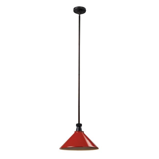 66483-1 - Boulton 14'' Wide 1-Light Pendant - Oiled Bronze