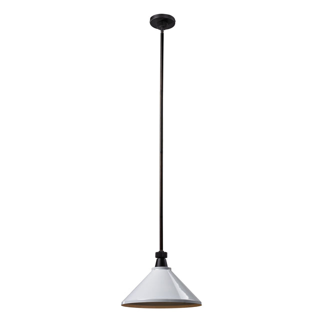 66484-1 - Boulton 14'' Wide 1-Light Pendant - Oiled Bronze