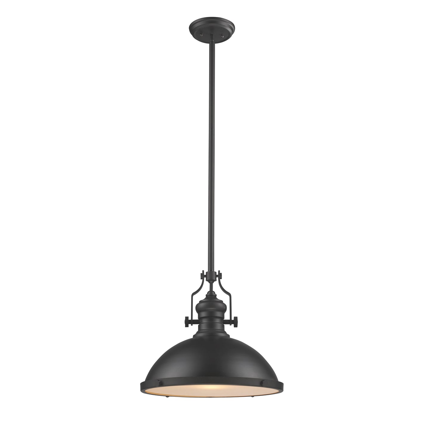 66637-1 - Chadwick 17'' Wide 1-Light Pendant - Matte Black