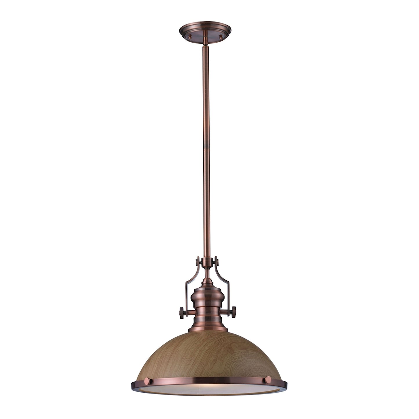 66644-1 - Chadwick 1-Light Pendant in Antique Copper