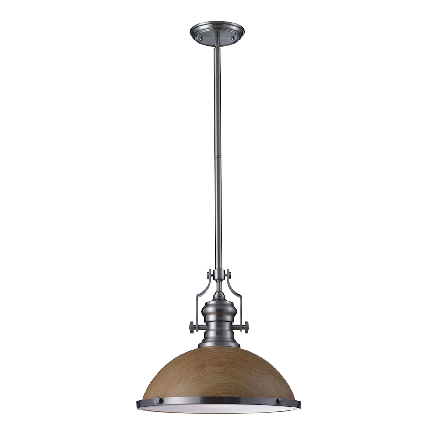 66674-1 - Chadwick 1- Light Pendant In Satin Nickel