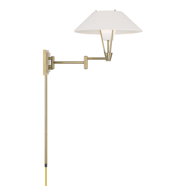 6671-AN-TW - Cody Swing Arm Wall Sconce - Antique Brass