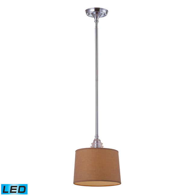 66809-1-LED - Insulator Glass 10'' Wide 1-Light Mini Pendant - Polished Chrome