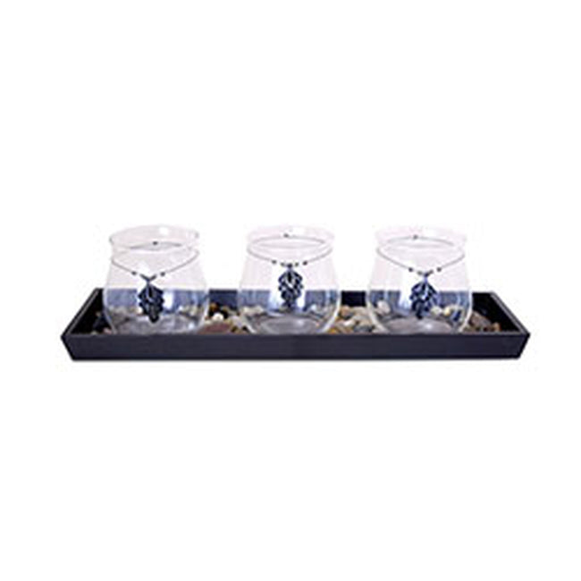 670053 - Bolero Centerpiece in Espresso and Clear