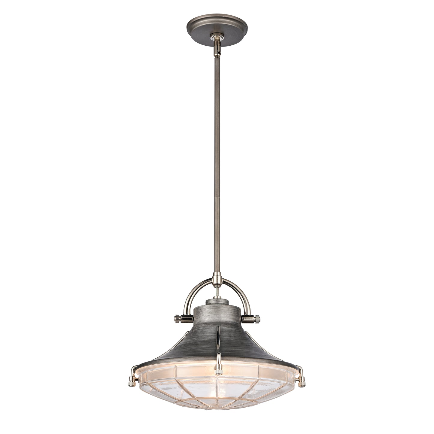 67766/1 - Urbanite 13'' Wide 1-Light Pendant - Weathered Zinc